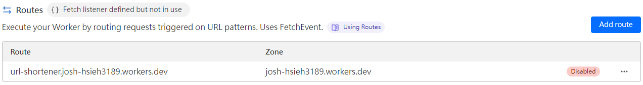 Cloudflare Worker Route